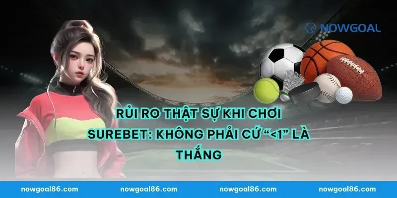 Rủi ro thật sự khi chơi surebet: không phải cứ “<1” là thắng