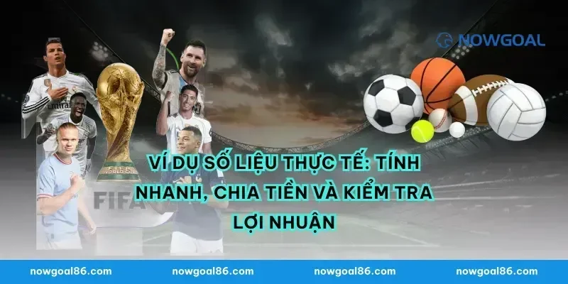 Ví dụ số liệu thực tế: tính nhanh, chia tiền và kiểm tra lợi nhuận